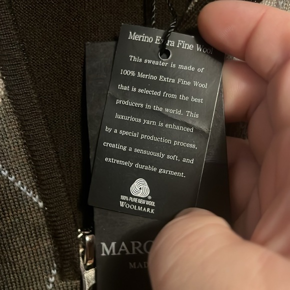 Marco Fiori quarter zip argyle wool sweater - Picture 3 of 7